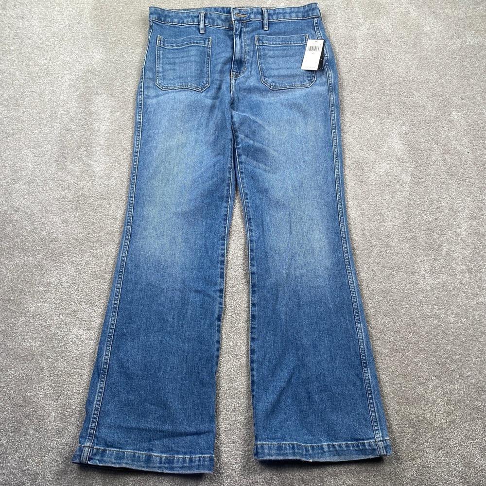 Lauren Ralph Lauren Women's Size 12 Blue Wash Flare Jeans MSRP $175